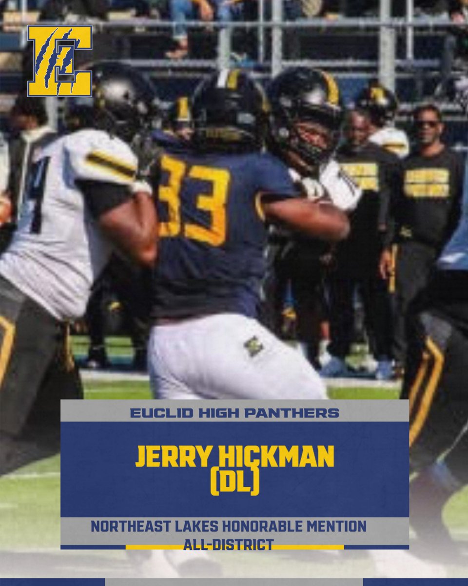 EUCFOOTBALL's tweet image. Congrats @jerryhickman790 on being named Northeast Lakes Honorable Mention @EUCPanthers