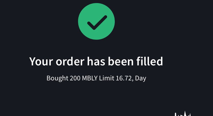 Banana3Stocks's tweet photo. $MBLY

I just bought shares pre market!

Not financial advice! https://t.co/4JQsGemOLP
