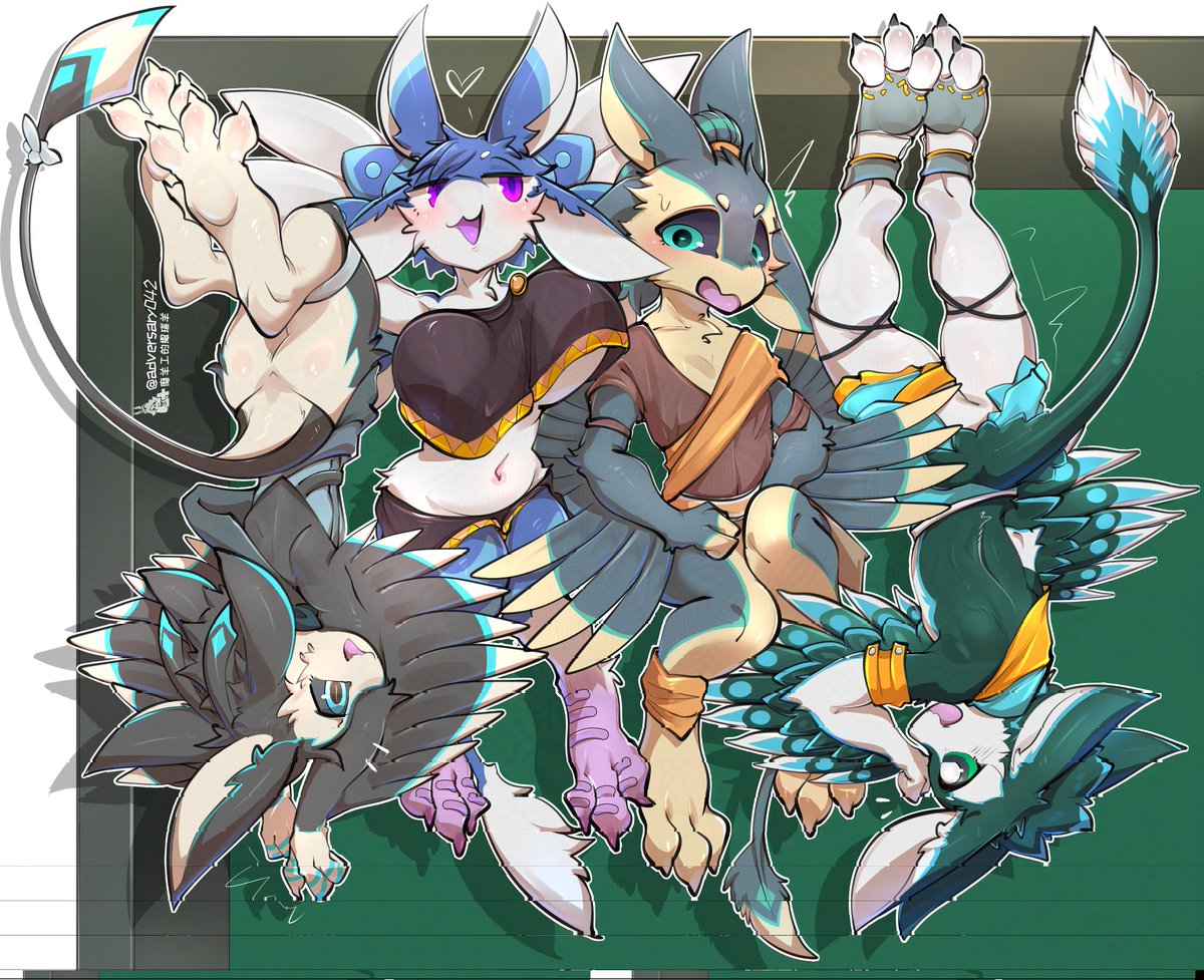 我画了下大伙的灵感（？）#avali
OC：<a href="/AvaliHaimood/">Haimood</a> <a href="/fireforKaede/">Kaedefy</a> 等人