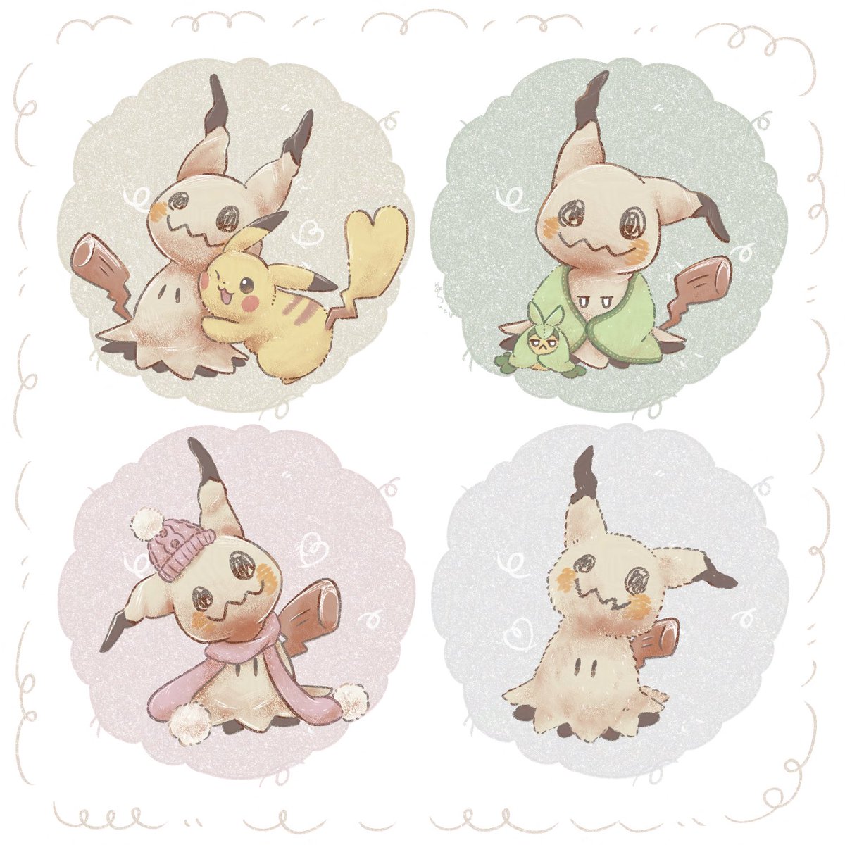 kosuzu_aluminya's tweet photo. ぬくぬく
#ミミッキュ #ポケモンイラスト https://t.co/3nOrhDlUZR
