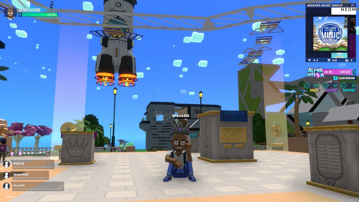 🎵 Harmonizing at the College of Music in <a href="/TheSandboxGame/">The Sandbox</a>. Spotted the Academy Crest in the main plaza. Ready to rock this virtual campus! 🎸 register-landings.sandbox.game/alphaseason4-s… #TheSandbox #AlphaSeason4 #AS4SocialChallenge