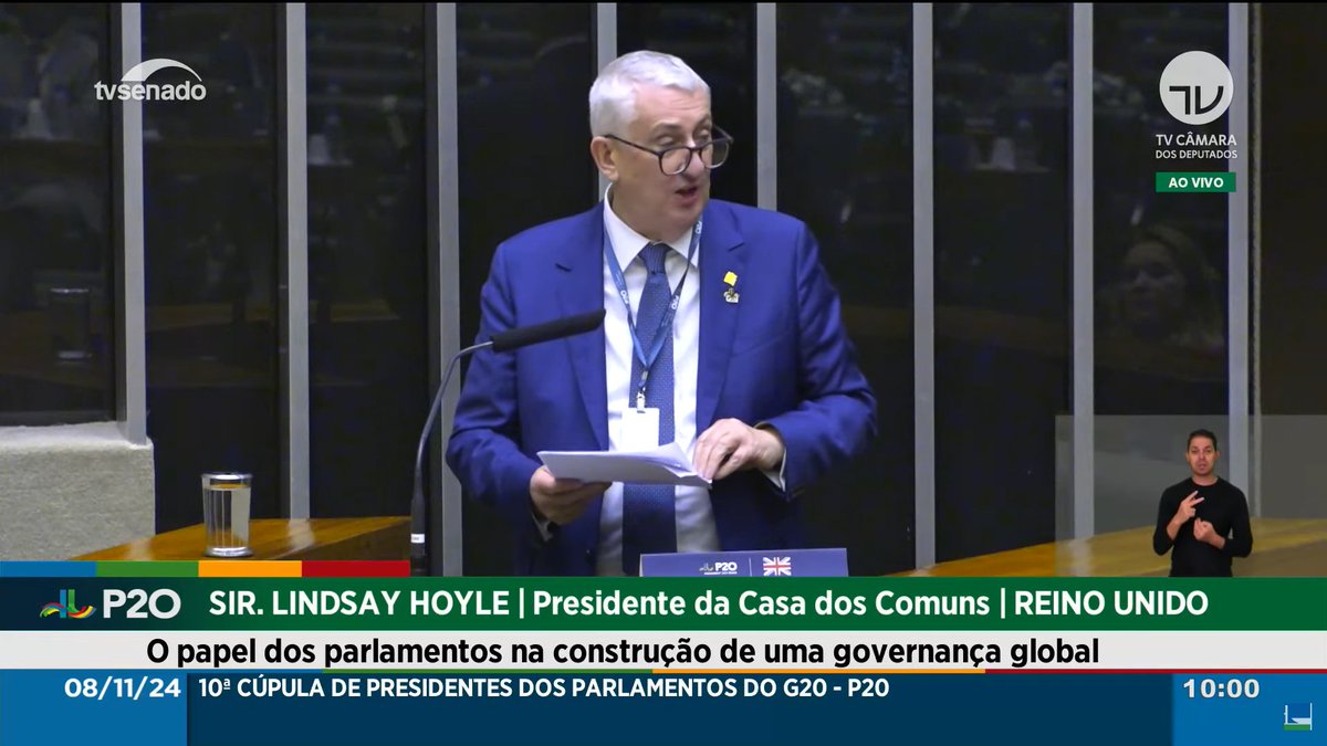 tvcamara's tweet photo. Sessão de Trabalho | Representante do Reino Unido discursa sobre a importância da diversidade de representações nos Parlamentos. Acompanhe aqui▶️ https://t.co/grgzctDiAr
#P20Summit #ParlamentosG20 #TVSenado #TVCâmara https://t.co/3Mx7gLwFCq