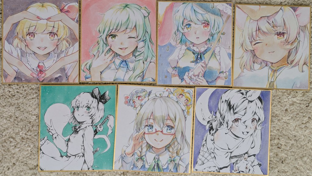神居祭に持っていく色紙描けました🫶 