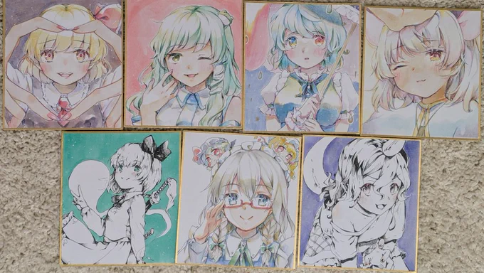 神居祭に持っていく色紙描けました🫶 