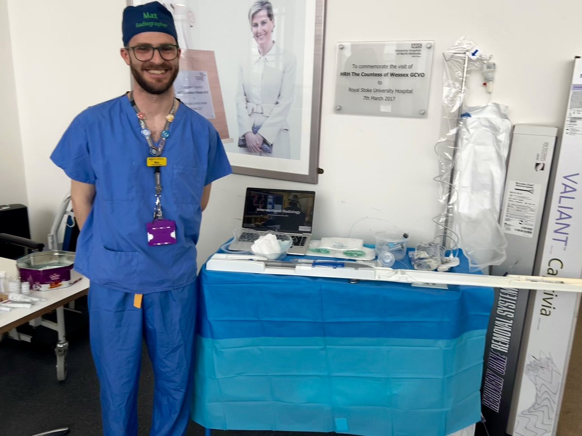 fatemehsakhinia's tweet photo. Interventional radiology team @UHNM_NHS showcasing our life saving services @ #worldradiographyday @UHNM_Imaging 
Sixth form students impressed with the stent grafts that fix aortas &amp; keen on career options in IR, being inspired by Max @IRRadMax our very own radiographer hero 🦸🏻‍♂️ https://t.co/uNtQqvvKNf
