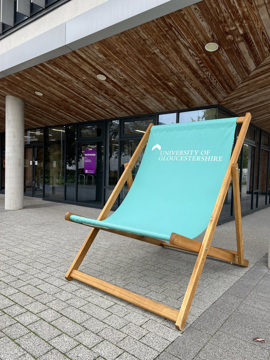 A large deck chair outside our business school. A perfect size for Gary Barlow’s son