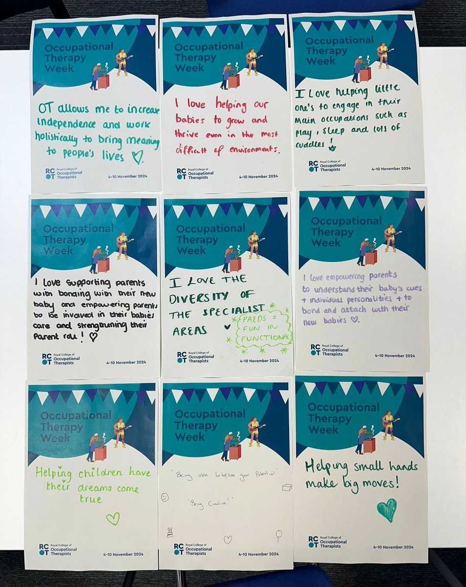 shivanitheOT's tweet image. It’s OT week!!! 💚💚💚 Here is the Paediatric team at UHL celebrating what we love about our wonderful profession! @theRCOT @SandraSpeller1 @ChildrensPTOT @uhltherapy 💚🤗 #OTweek