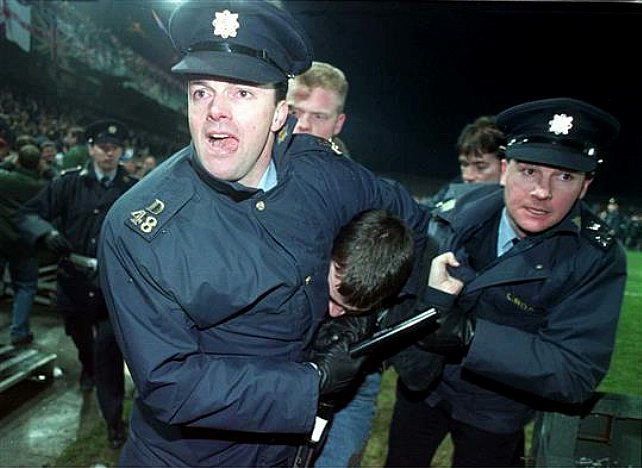 TheBeaconIrl's tweet photo. Disgraceful scenes from Lansdowne Road as England supporters are attacked by an anti-British mob.

These anti-British #Pograms will not stand. https://t.co/YizHN8inO1