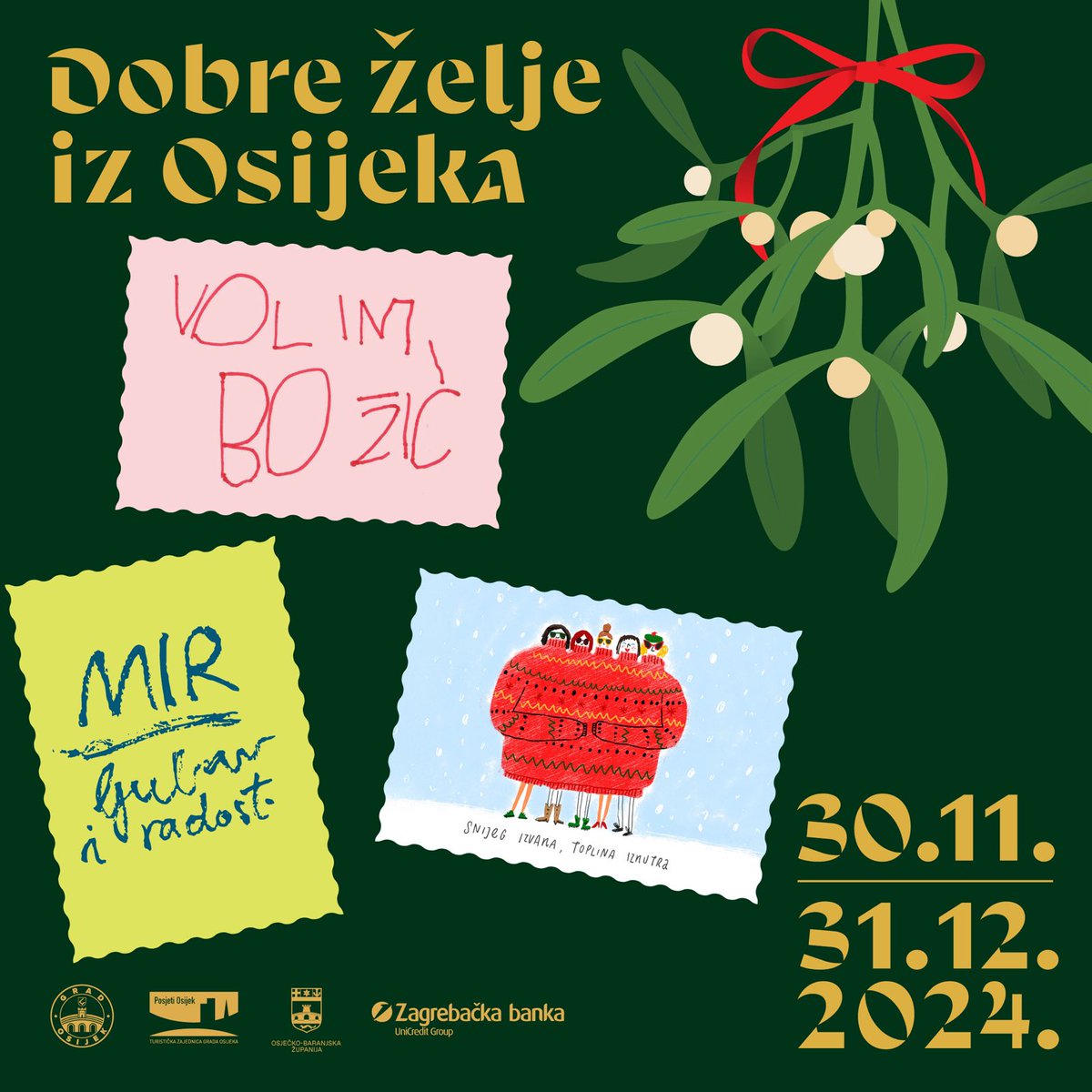 Osječki Advent od 30. studenoga do 31. prosinca donosi bogat blagdanski program na više lokacija 🔗osijek.hr/osjecki-advent…