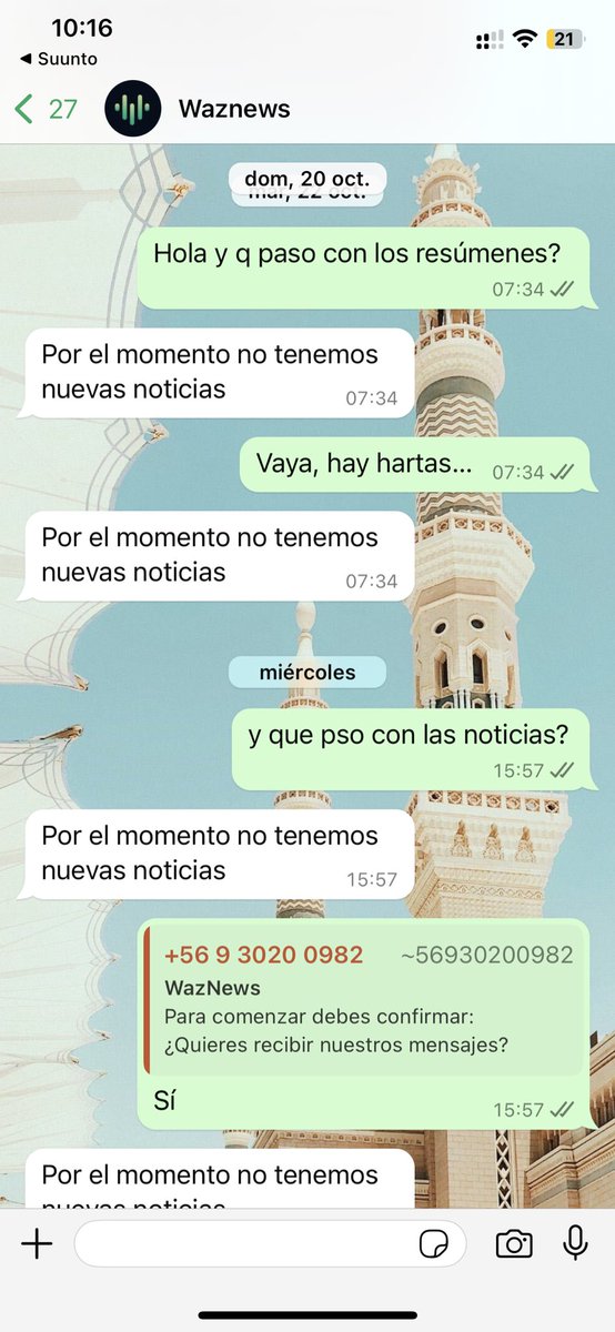 patolarrain's tweet photo. @kikemujica hola me suscribí a Waznews, una mañana q lo promocionaste en La radio, pero desde ese día hasta ahora, nunca me han llegado noticias. Está funcionando? https://t.co/duDWIAdWPI