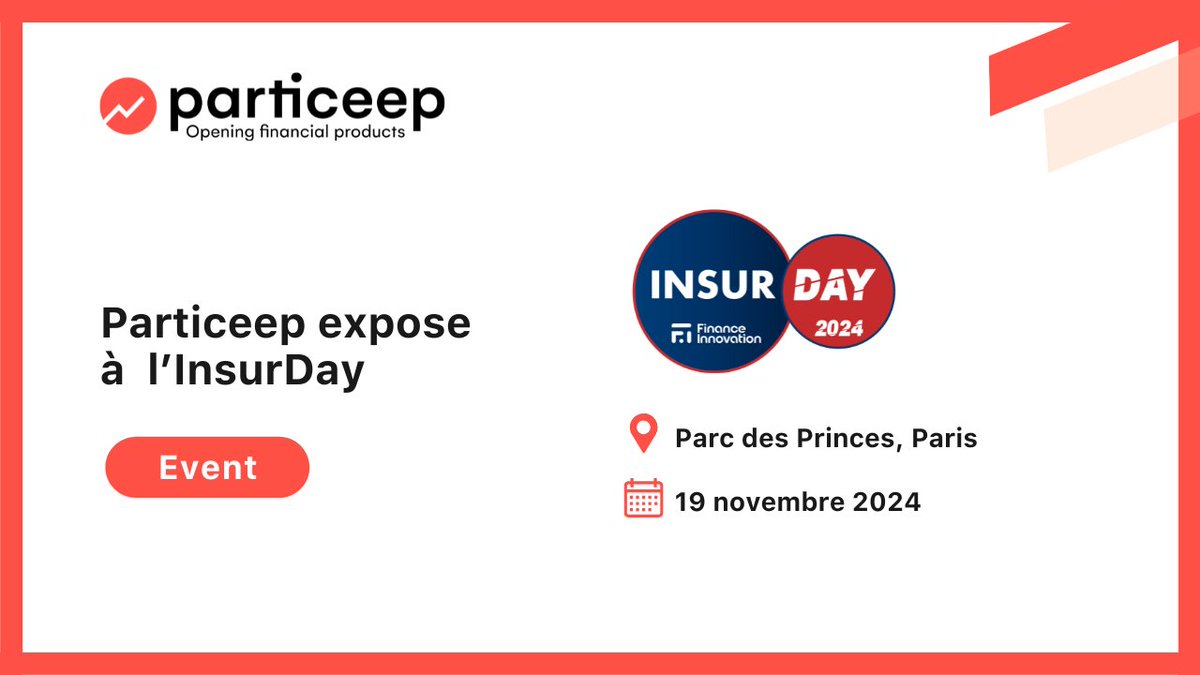 🚀 Nous sommes ravis d'annoncer que Particeep participera à l'InsurDay ce 19 novembre ! 🌟

📍 Rejoignez-nous au Parc des Princes pour découvrir nos solutions innovantes dans le secteur de l'#assurance.

🔗Inscription : bit.ly/3Au1iib

#InsurDay2024