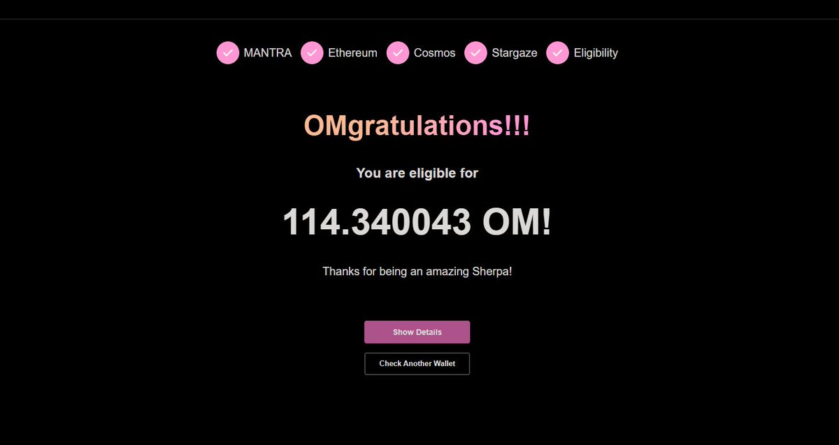 Mantra GenDrop Checker is LIVE! You can check your allocation with only link: checker.mantra.zone