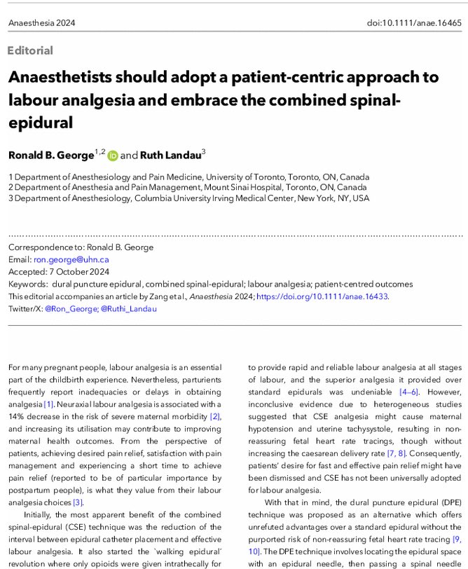 Dr. Ron George 🇨🇦 #Anesthesiologist tweet media