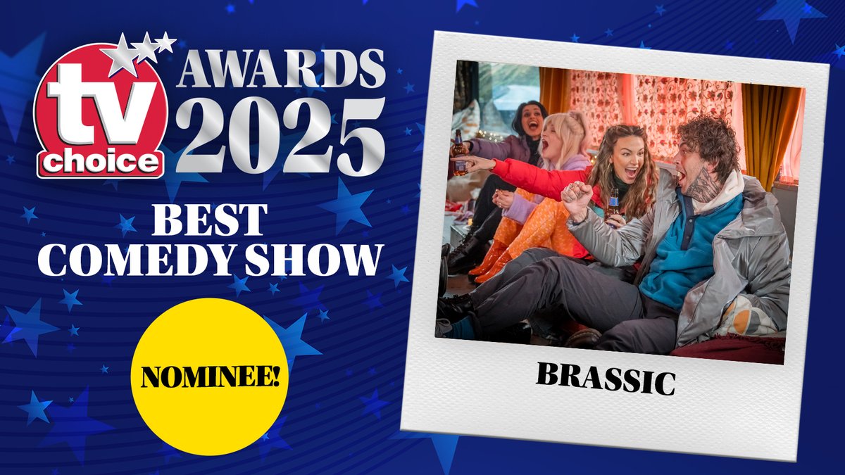 TVChoice's tweet photo. Brassic is nominated in the #TVChoiceAwards #BestComedyShow category. If this @skytv, brought to you by @calamityfilmsuk gets your vote, cast it here - https://t.co/CdyqllttCe #Brassic #VoteNow https://t.co/LfWSI7eGmd
