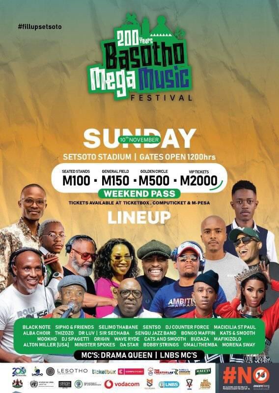 We can't contain our excitement – the ultimate celebration of Basotho's bicentenary is just hours away! Grab your last-minute ticket and get ready to ignite your energy for two epic days of unforgettable fun.

#200years #Bicentennial #MegaFest