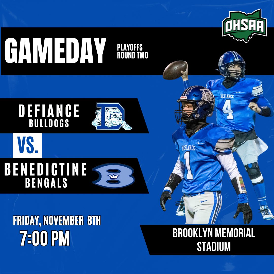 Round 2!! LET’S GO BULLDOGS!!!!🏈💙💪🏼

🎟️ ohsaa.com/tickets