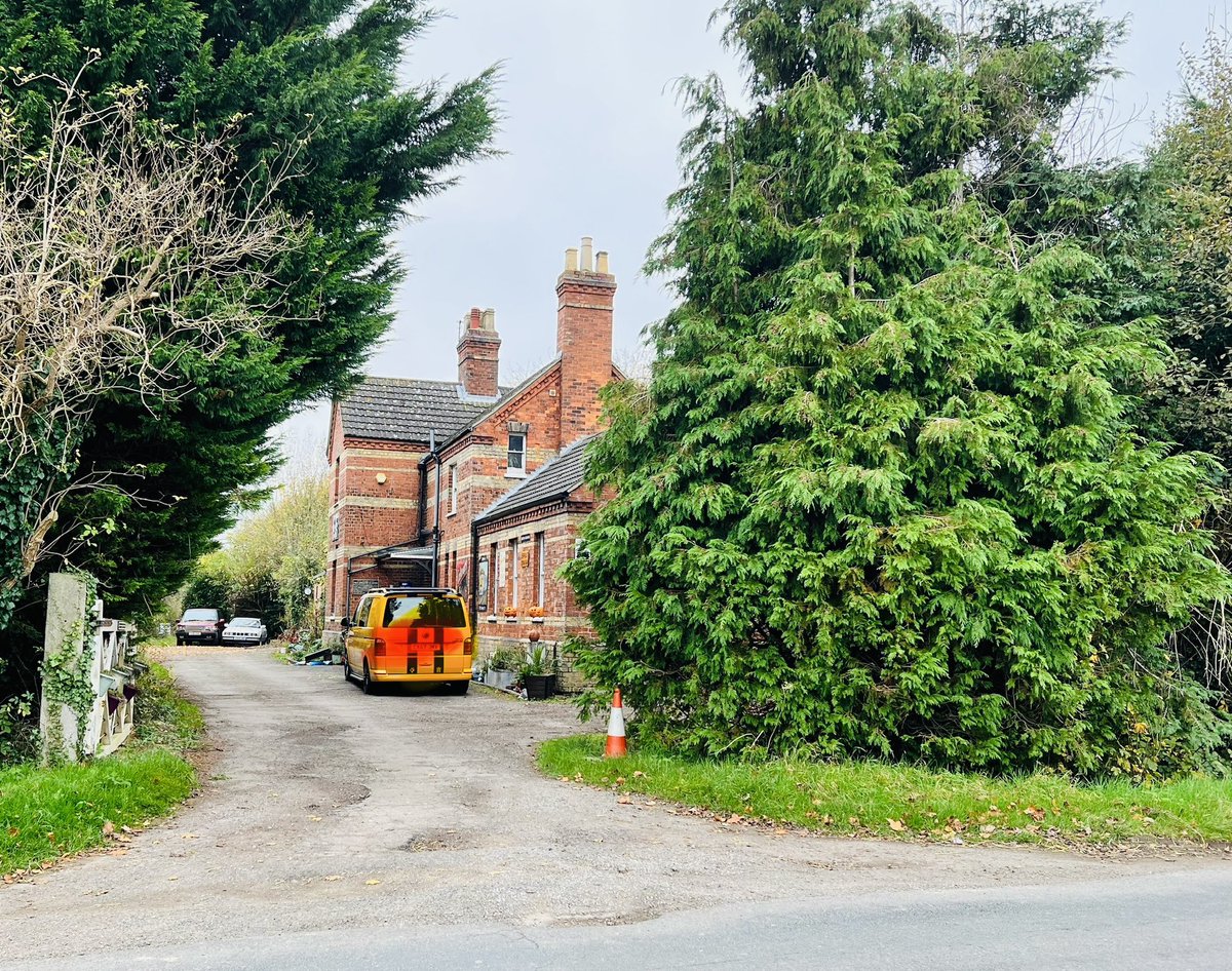 The former gate house crossing and station at Grimoldby on the old Louth to Mablethorpe loop line closed in December 1960. Nothing remains of the railway either side of the station or crossing. #LincsConnect <a href="/bordersbeeching/">Borders & Beeching.</a>