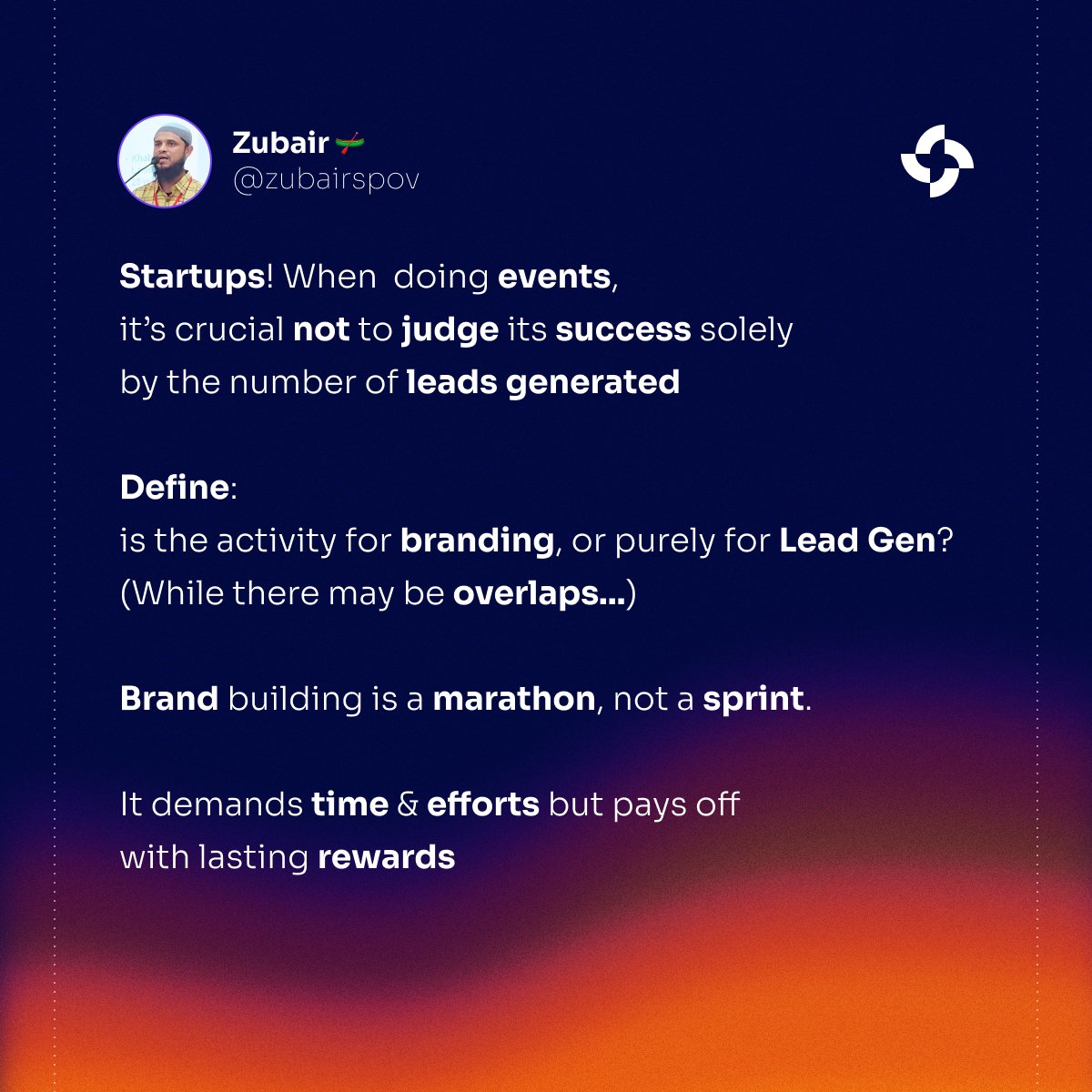 zubairspov's tweet photo. Think beyond leads 
Lasting success starts with solid branding https://t.co/AqbGkbBfxx
