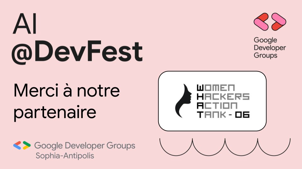 🇬🇧📣 ** Partner Alert!** 
This year again, #WHAT06 is supporting DevFest!

Join us on November 28th at the Université Côte d’Azur
You can reserve your spot at gdg.community.dev/events/details…

<a href="/WhatHackers/">Women Hackers Action Tank 06 (WHAT06)</a> <a href="/Univ_CotedAzur/">Université Côte d'Azur</a>