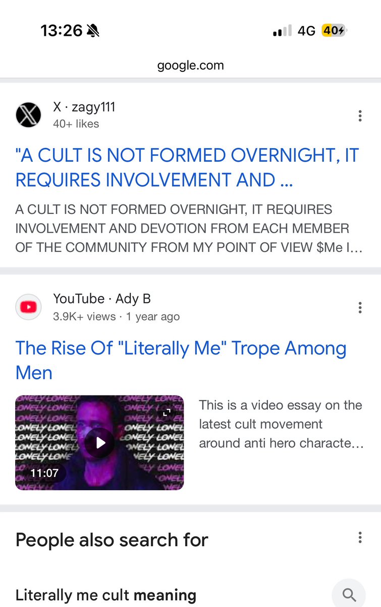 If you search up “Literally Me cult” on google 
You’ll find the tweets of people bullposting $Me on the first page.

Do you know how diabolical it’s gonna get when the normies arrive?

This cult is not  a week old and it’s strength is worrisome for other subcults.

Don’t fade $Me