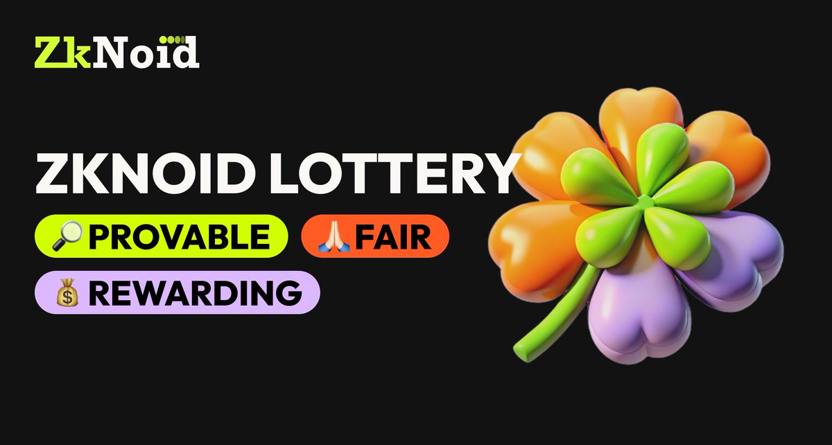 Have you tried playing the first provably fair #Lottery on <a href="/MinaProtocol/">Mina Protocol (httpz) 🪶</a>? 🎟️

@ZkNoids’s Lottery ensures fairness with #zkProofs, making every ticket purchase and winning number generation #provable and trustworthy!
👉 app.zknoid.io/games/lottery/…

Join the excitement! Buy your