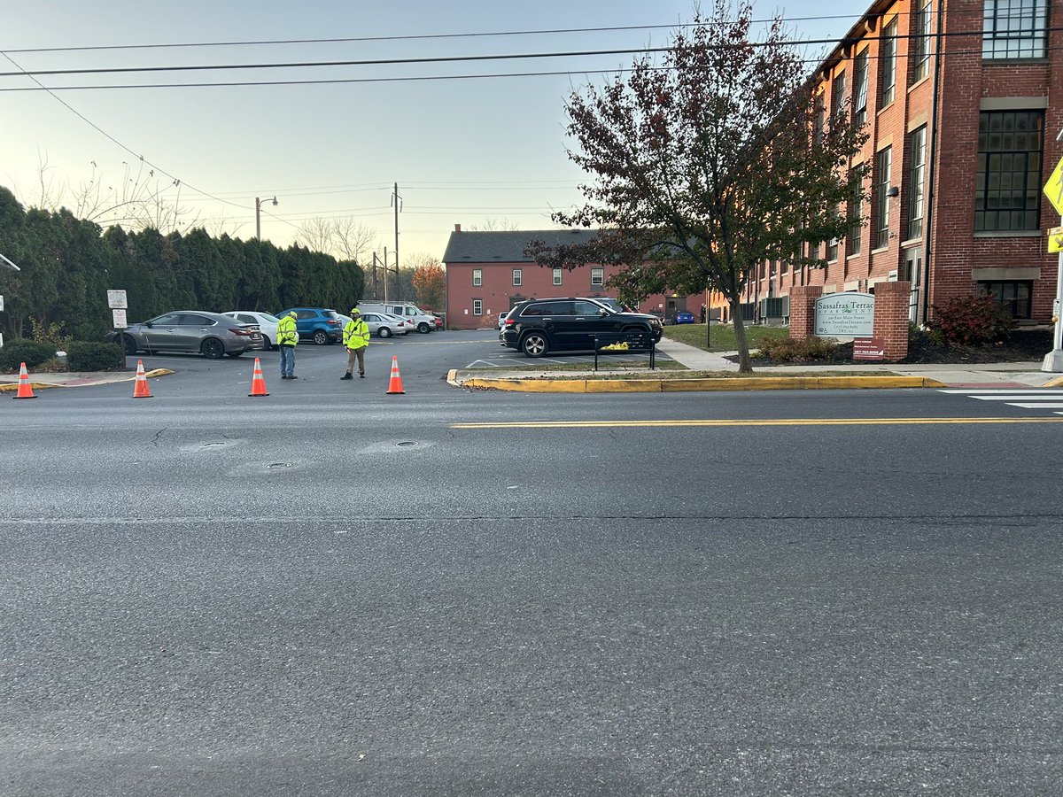 Police say two people were shot here at Sassafras Terrace on E Main Street in Mount Joy. This shooting is connected to another incident in Dauphin County that has part of 147 closed. The two people were taken to the hospital. No word as of yet on their condition.