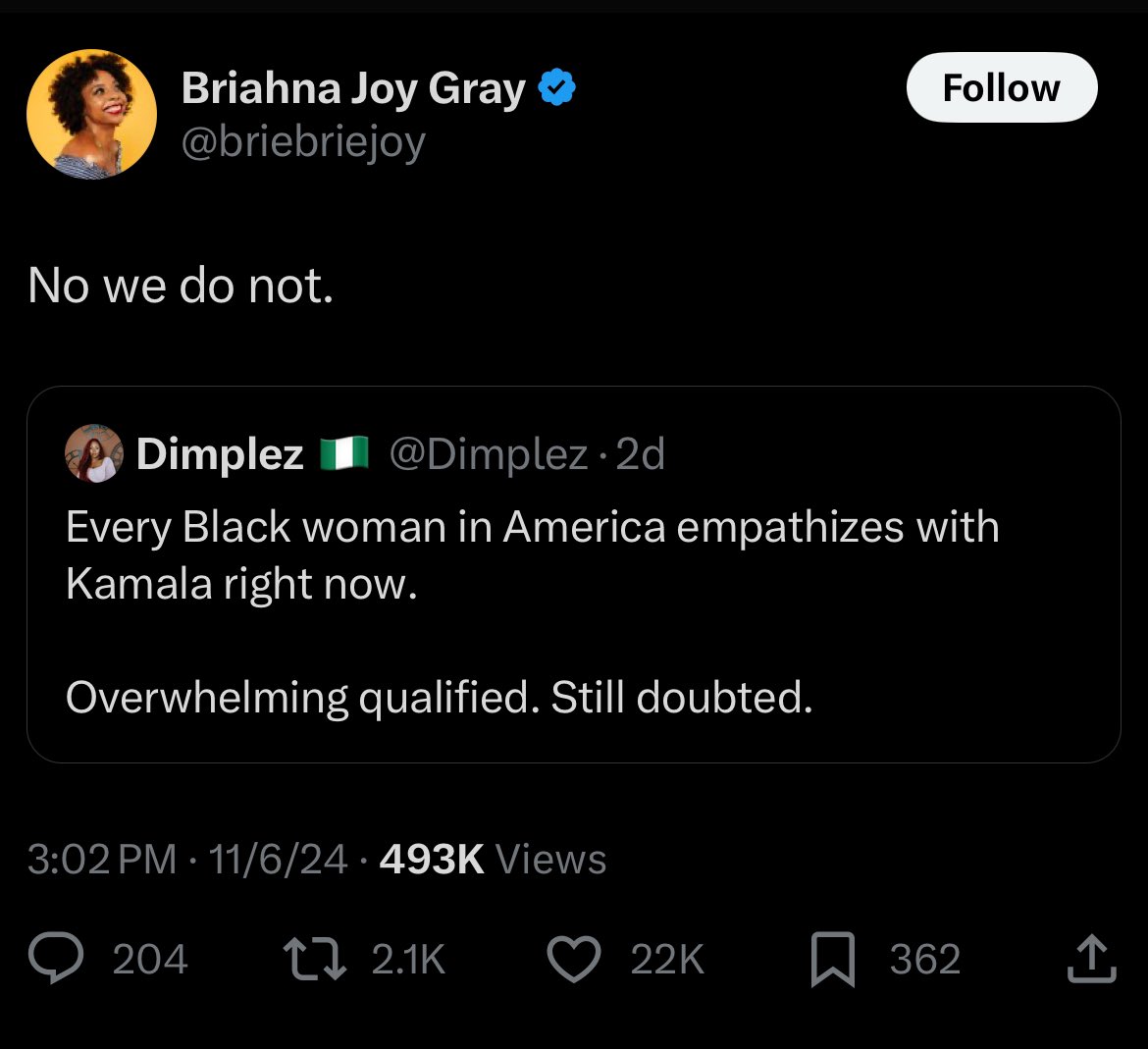 cointel__bro's tweet photo. Nigerians have no business telling Black America women how they feel and think.

Democrats need to learn the difference and stop listening to immigrants. https://t.co/ntL7UpO9m7