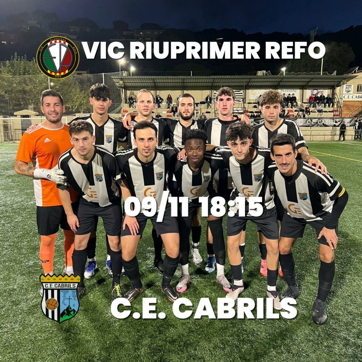 JORNADA 8 TEMPORADA 24-25

#cecabrils 
#supporterscabrils
#etiquetasanver 
#farmaciacabrils2 
#caff 
#fruteriaasis 
#gastroequip 
#talleresgazquez 
#pranarom
#estoesfutbol
#vicriuprimerrefofc      @vicriuprimerrefofc