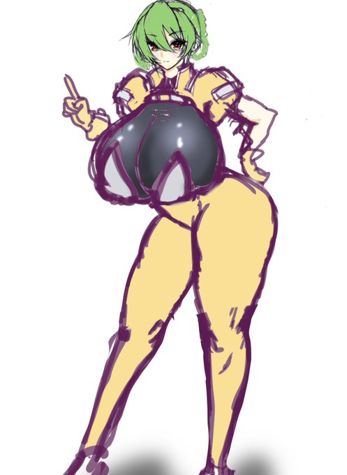 進捗……スパロボFのミーナ・ライクリング描き描き_φ(・_・ 