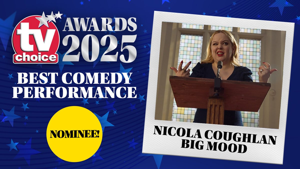 TVChoice's tweet photo. Nicola Coughlan is nominated for her #BestComedyPerformance in @Channel4 's #BigMood in the #TVChoiceAwards! Show your support for here by voting here - https://t.co/CdyqllsVMG π @DancingLedgeUK #VoteNow https://t.co/Wlbn0hW6nF
