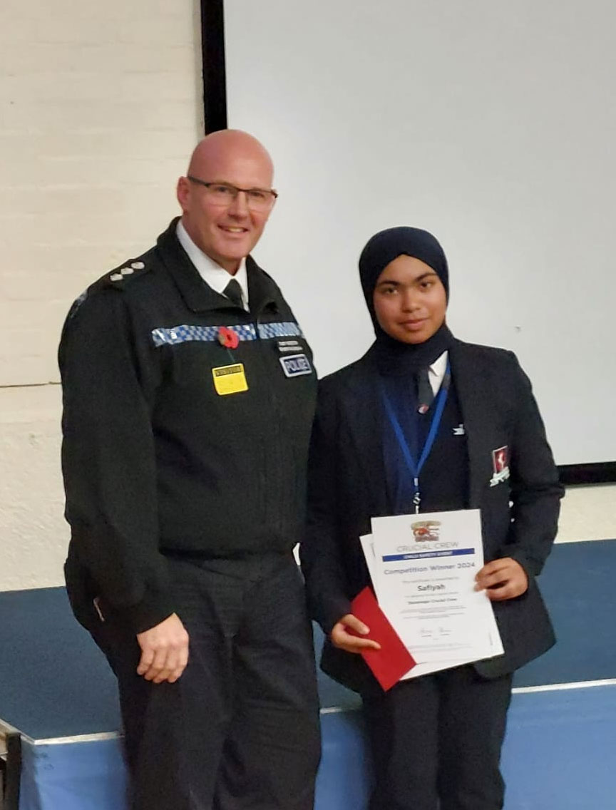 Child Safety Media (@childsafemedia) on Twitter photo This is Safiyah, previously of Moss Bury Primary School, who was the lucky winner of our 2023/24 Stevenage âCrucial Crewâ picture competition. Safiyah requested One4all vouchers for her ÂŁ50 prize. Congratulations Safiyah, we hope you enjoy your prize. <a href="/HertsPolice/">Herts Police</a> #childsafemedia This is Safiyah, previously of Moss Bury Primary School, who was the lucky winner of our 2023/24 Stevenage âCrucial Crewâ picture competition. Safiyah requested One4all vouchers for her ÂŁ50 prize. Congratulations Safiyah, we hope you enjoy your prize. <a href="/HertsPolice/">Herts Police</a> #childsafemedia
