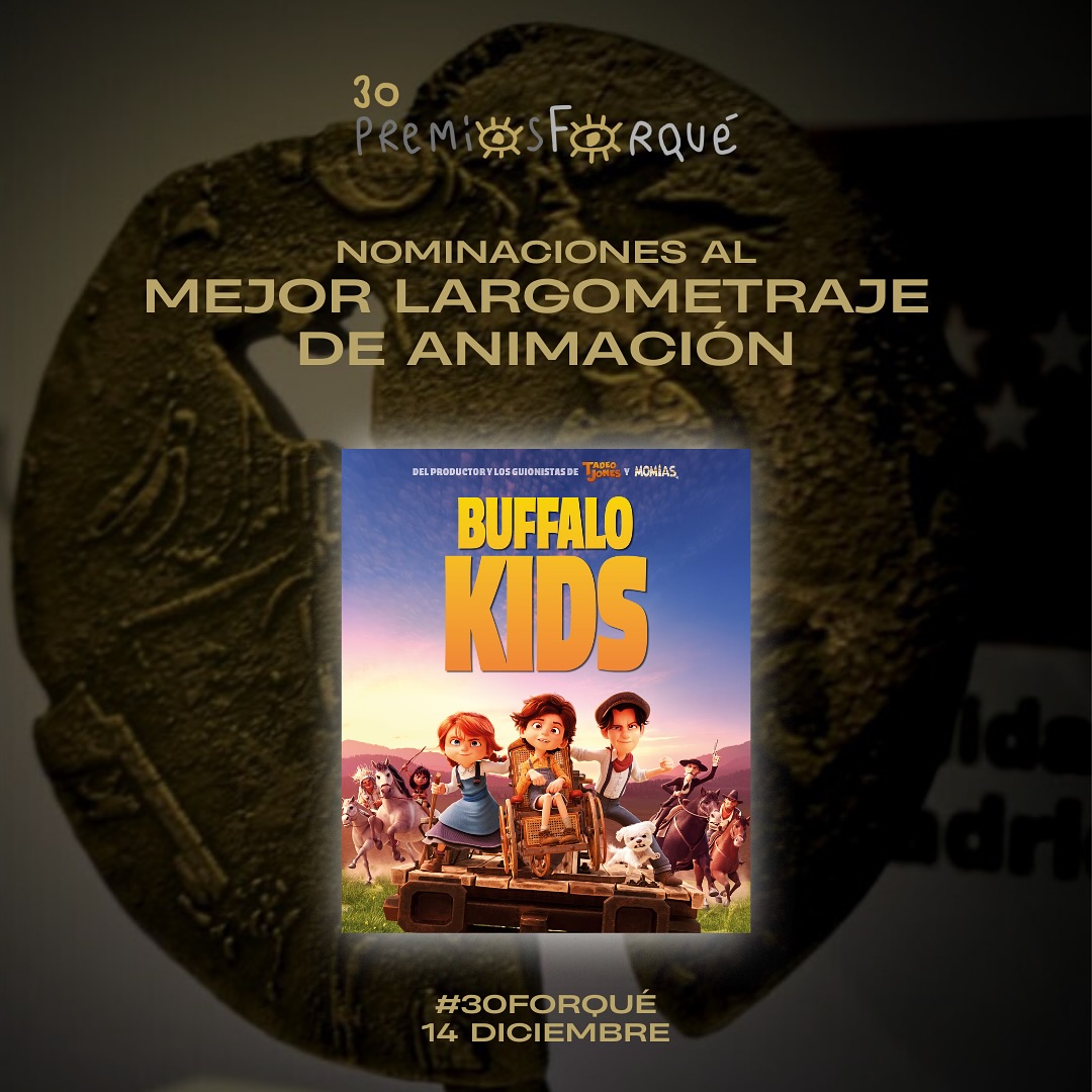 ❤️👏“#BuffaloKids” nominada a “Mejor Largometraje de Animación” en la 30 Edición de los <a href="/PremiosForque/">Premios Forqué</a>.
👉 Desde <a href="/4CatsPictures/">4 Cats Pictures</a> compartimos nuestra alegría con el resto de los nominados.
.
#4catspictures #premiosforqué