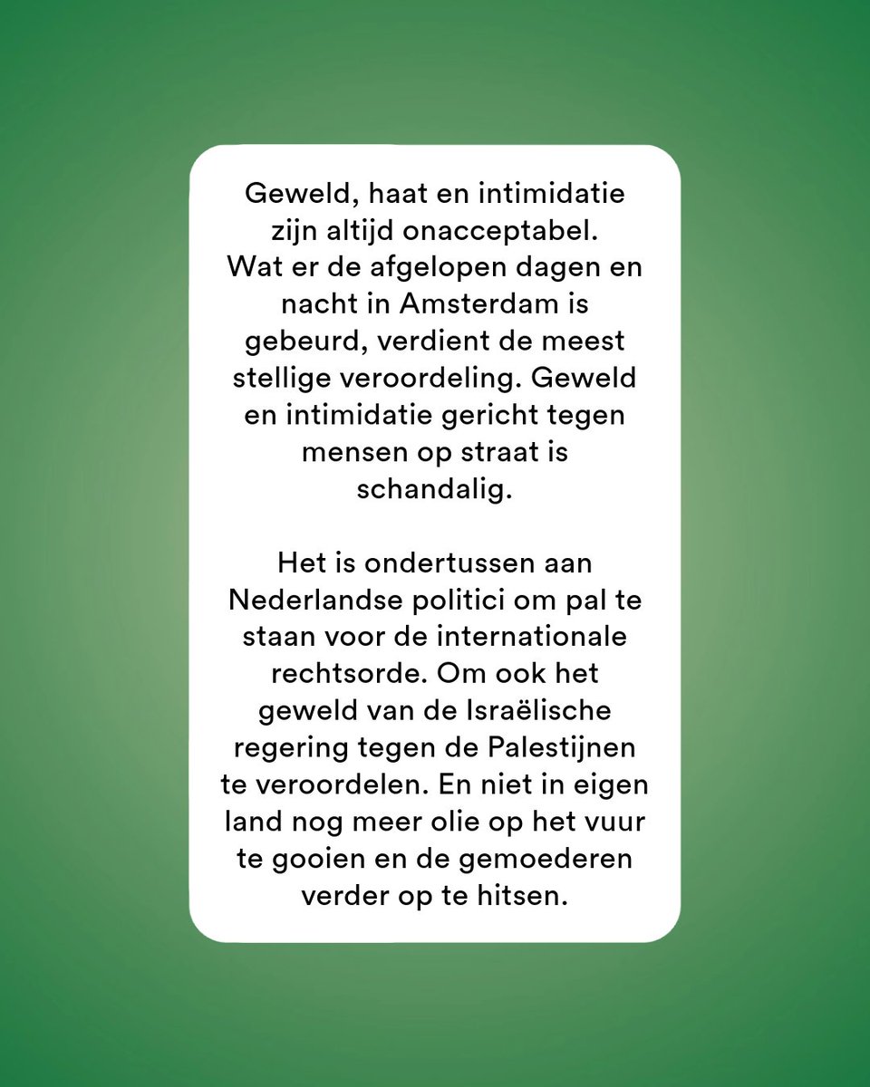 Mijn reactie op de gebeurtenissen in Amsterdam van de afgelopen dagen en nacht