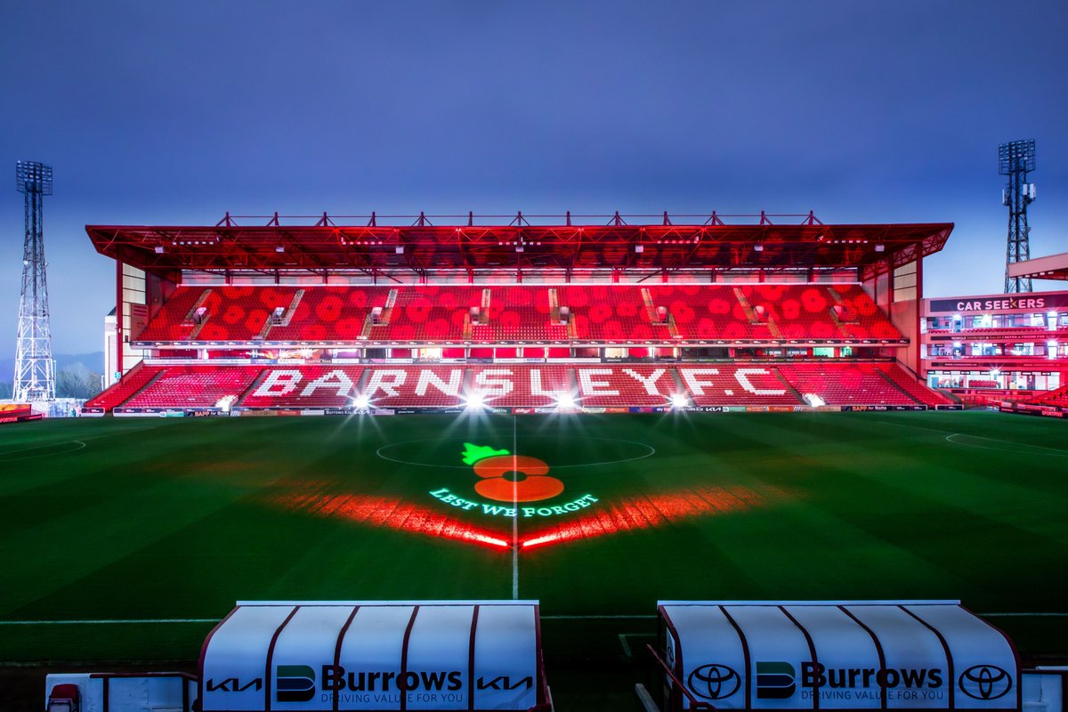 BarnsleyFC's tweet photo. They shall grow not old, as we that are left grow old:
Age shall not weary them, nor the years condemn.
At the going down of the sun and in the morning
We will remember them.

#ArmisticeDay https://t.co/BlSGsUazPq