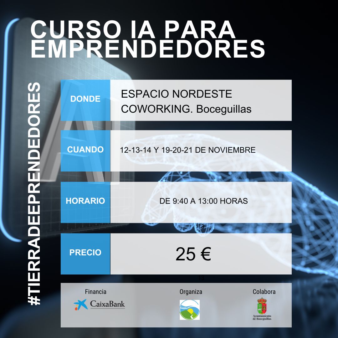🔈ÚLTIMAS PLAZAS!!!🔈
 CURSO DE INTELIGENCIA ARTIFICIAL: ChatGPT y Copilot

Aprende a potenciar tu productividad con IA 🚀

📅 12-21 noviembre
⏰ 9:40-13h
📍 Boceguillas
💰 25€

Info y reservas:
📧 juventud@codinse.com
📱 641354055

forms.office.com/pages/response…