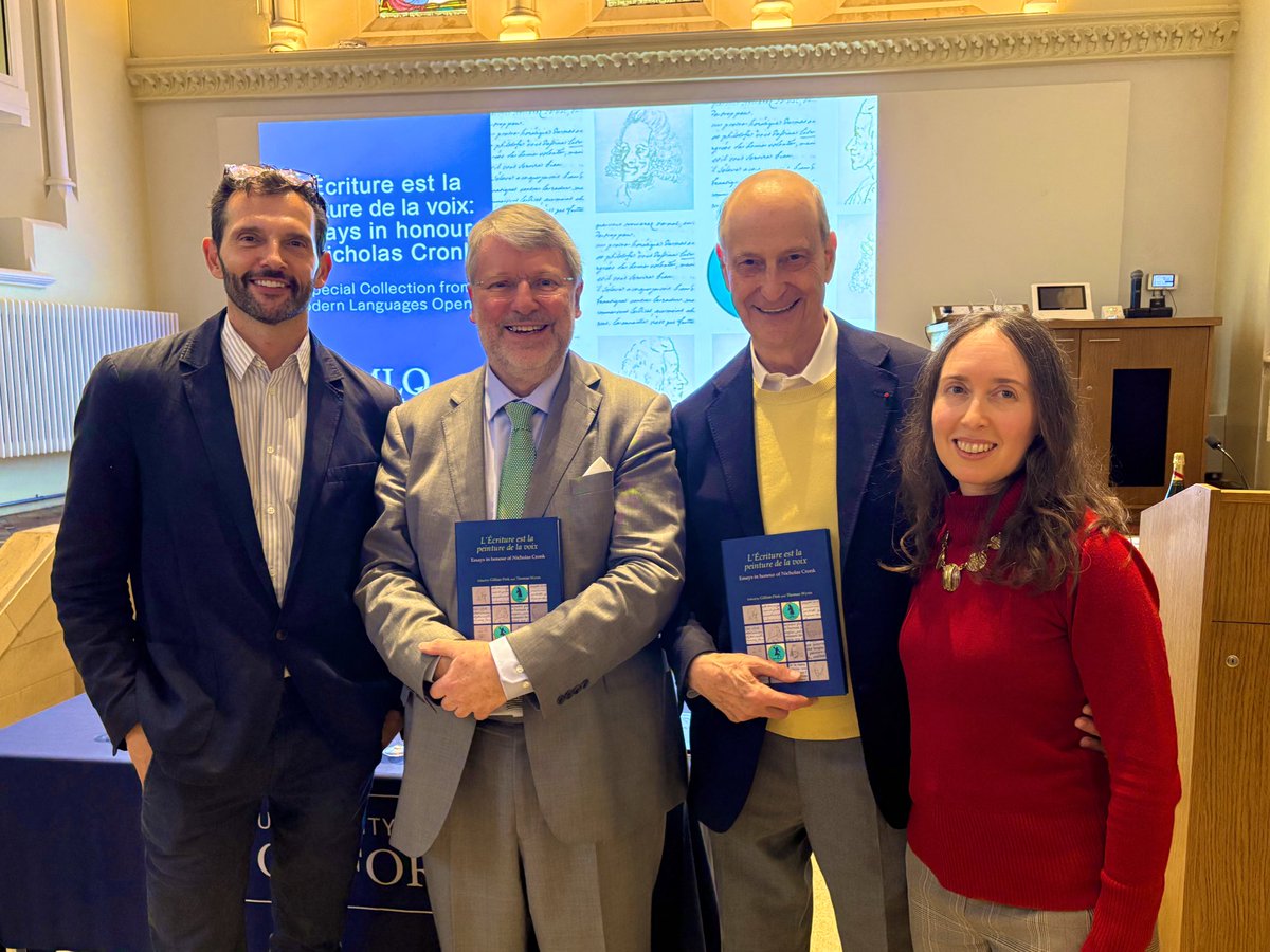 Thomas Wynn (@drthomaswynn) on Twitter photo Delighted to present Nicholas Cronk of <a href="/VoltaireOxford/">Voltaire Foundation</a> with his festschrift L’Écriture est la peinture de la voix with <a href="/LivUniPress/">Liverpool University Press</a> All thanks to co-editor Gillian Pink <a href="/Voltairiste/">Gillian Pink</a> and Paul LeClerc Delighted to present Nicholas Cronk of <a href="/VoltaireOxford/">Voltaire Foundation</a> with his festschrift L’Écriture est la peinture de la voix with <a href="/LivUniPress/">Liverpool University Press</a> All thanks to co-editor Gillian Pink <a href="/Voltairiste/">Gillian Pink</a> and Paul LeClerc