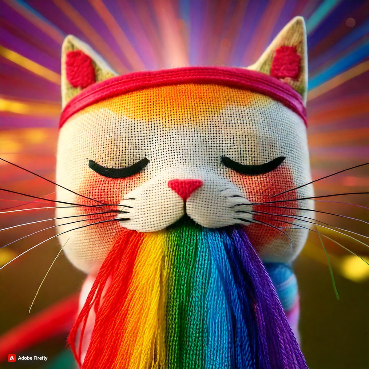 radkittiesmeow's tweet photo. Rad Kitties wanted to try out #AdobeFirefly 
looks meow-tastic! 🌈🐾 https://t.co/ebxgZ5vPXW
