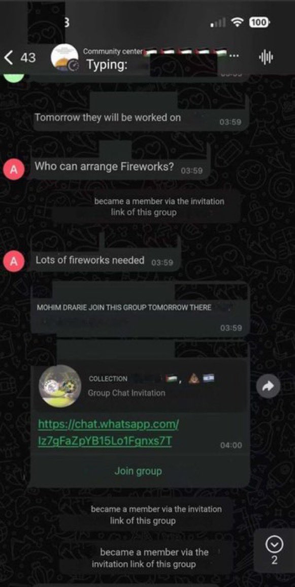 DrewPavlou's tweet image. Leaked WhatsApp chat logs prove Islamist pro-Palestine supporters planned a pogrom against Jews in Amsterdam today

“TOMORROW AFTER THE MATCH AT NIGHT - PART 2 JEWISH HUNT”