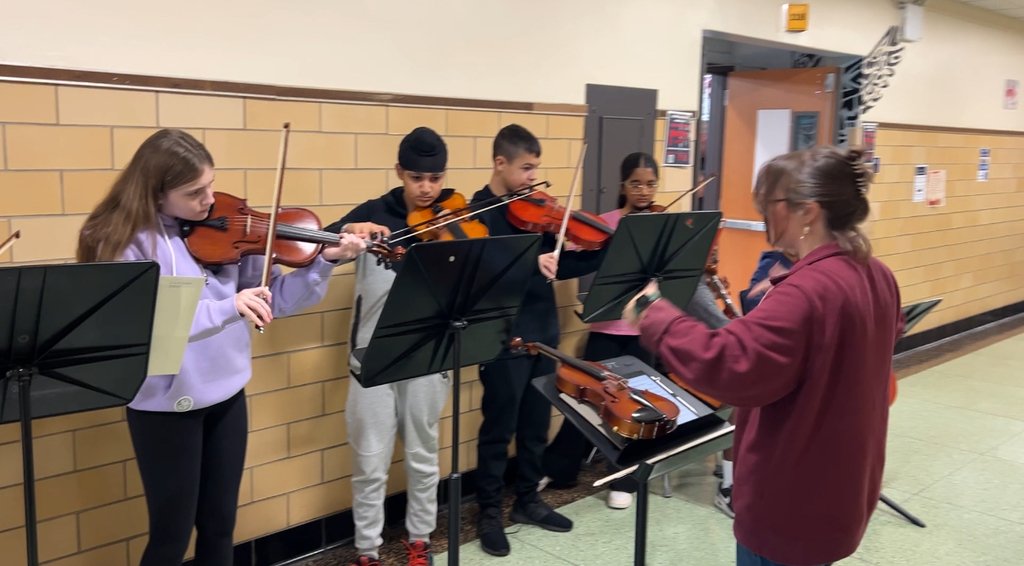 Thanks to the JFK Middle School orchestra students for bringing a touch of patriotism to our morning! Your performance of patriotic songs set a wonderful tone for student arrival today in honor of Veterans Day. #WeAreBethpage