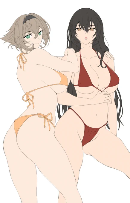 陸奥&長門(今月中には完成させたい…) #いいおっぱいの日 