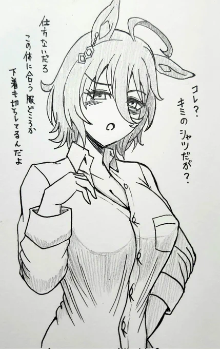 タキオン、元々服のサイズ確認しないから盛るオンだとこういうことになりそうで……(着替えないとかもありそうだが)

今日はいいおっぱいの日だそうで…フゥン… 