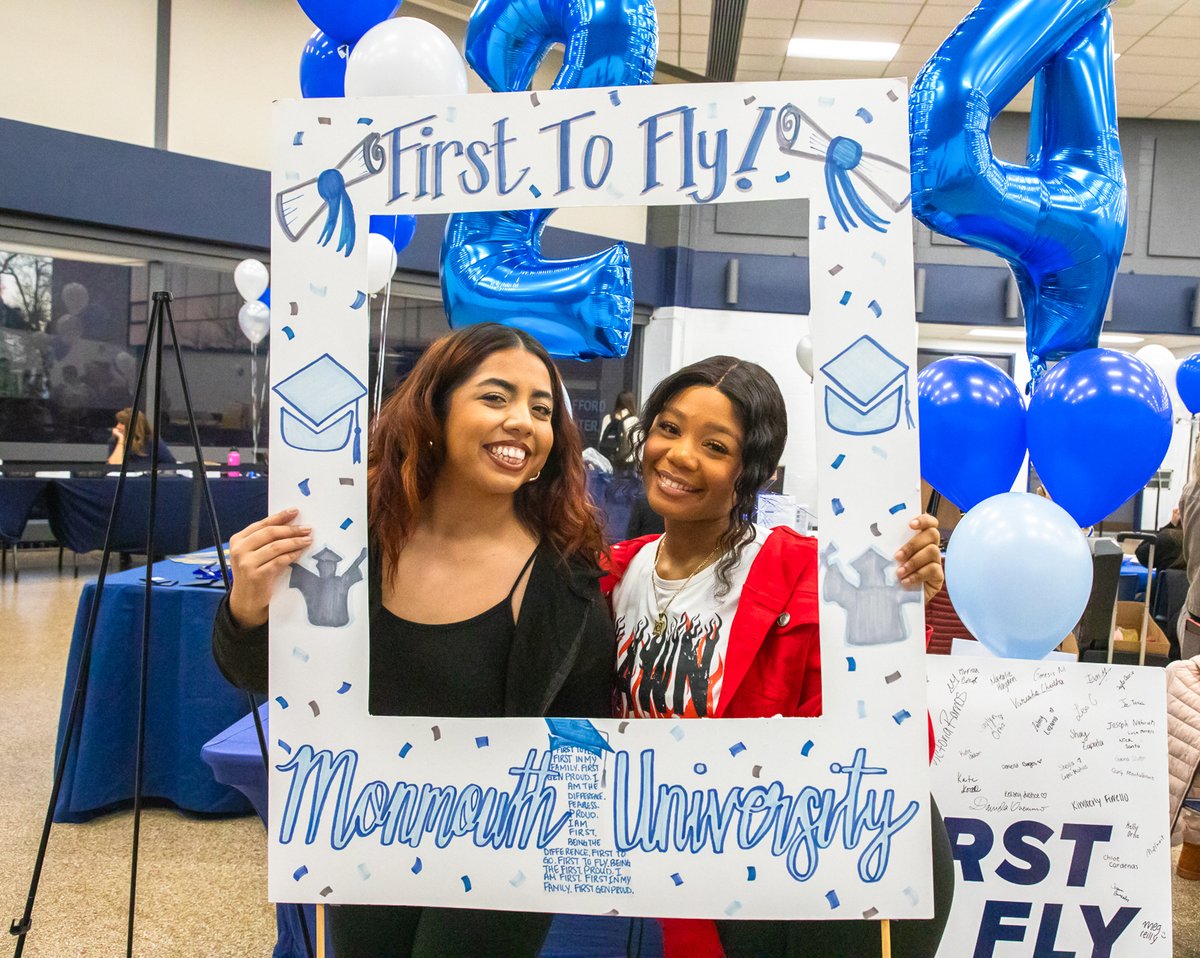 monmouthu's tweet photo. Today, #MonmouthU proudly recognizes our First to Fly hawks. 💫 As a first-generation forward institution, Monmouth continues to advance first-generation student success in our classrooms and throughout our campus community. #CelebrateFirstGen https://t.co/ftfqgDW7Ks