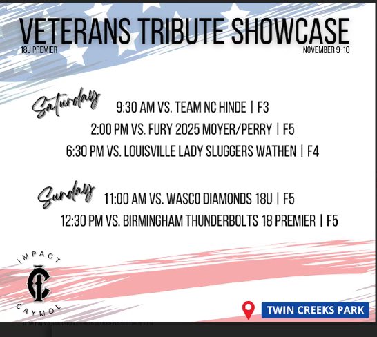 Excited for this weekend! Come watch us play!! <a href="/impactcaymol/">Impact Caymol</a>