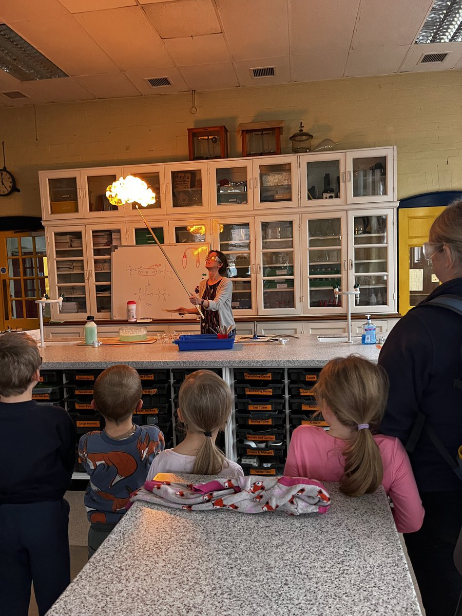 Year 1 visiting Lindsey in Chemistry. The loved seeing Lindsey light methane bubbles!