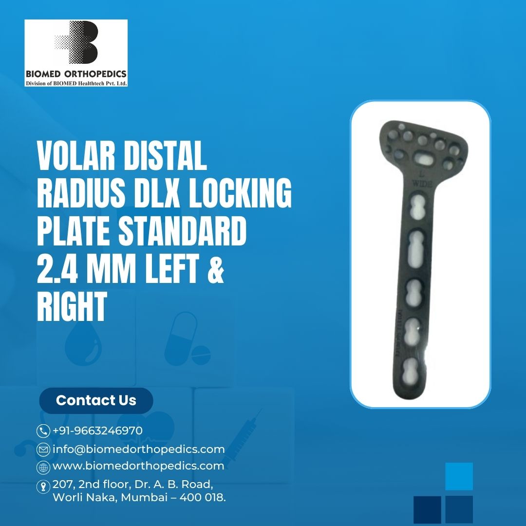 BiomedOrtho01's tweet image. The Volar Distal Radius DLX Locking Plate 2.4mm offers precise fixation for distal radius fractures, supporting both wrist columns for stability. Made from high-quality titanium.

Contact us for more details!

#TitaniumImplants #DistalRadiusPlate #OrthopedicSolutions