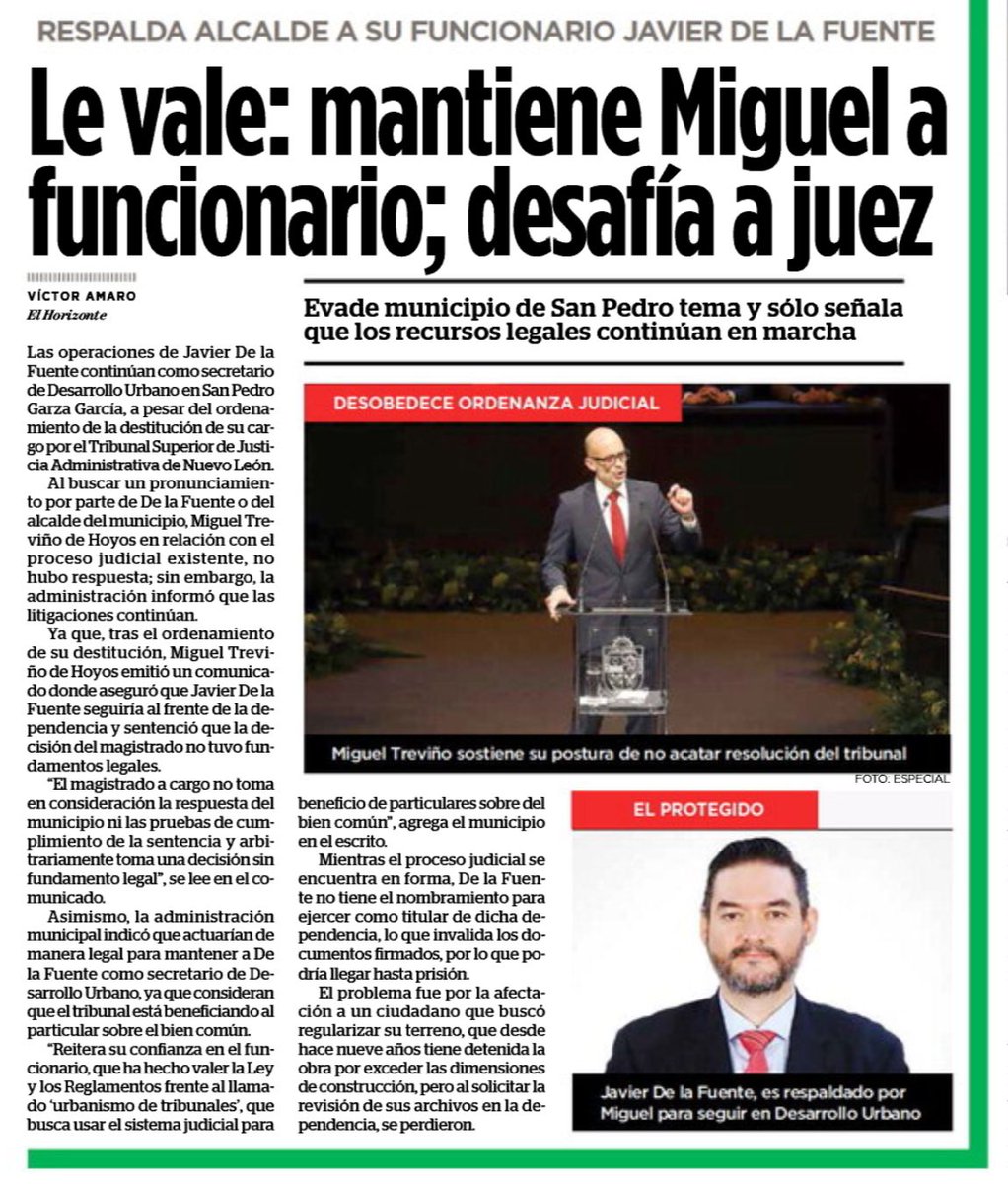 ElRorschach_'s tweet photo. 🐀OOOOOtra rata exhibida! Desde que @miguelbtrevino desafió a un juez y Tribunal que ordenaban destituir a su achichincle Javier de la Fuente...ahora sin la protección de su jefe, el Ex secretario de Desarrollo Urbano fue exhibido que ilegalmente firmó y autorizó cerca de 2,000 permisos urbanos justo antes de irse! Ahora tendrán que revisar cada permiso autorizado para saber exactamente cuánta corrupción ocurrió. #SPGG

@RealPolitikNL @MAGS_SP @DarkKnightMty @QuePasaEnSN @yadithvaldez @dreyesmty @Anclaran
@PerlaMtzCh @rayelizalder @victormtzlucio @luispadua_info7 @lopezdoriga @CarlosSanchezMX @cesarmty @JudithMedrano @LoQuePasaEnNL