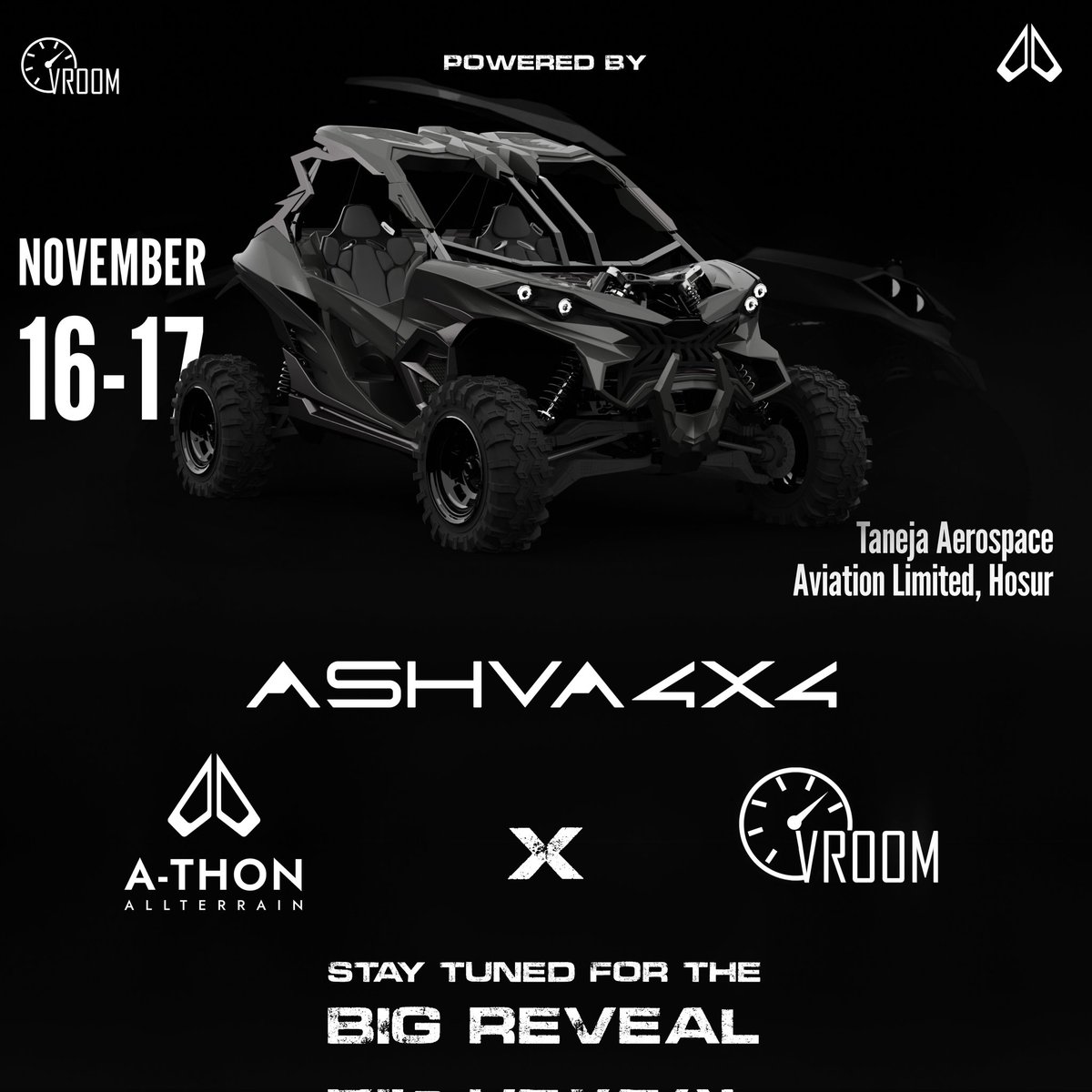 athonallterrain's tweet photo. Ready for the ultimate off-road action? 🔥

Join us November 16-17 at Taneja Aerospace Aviation Limited, Hosur,

Stay tuned and follow our page—we have thrilling SURPRISES and EXCLUSIVE UPDATES coming your way. This is just the beginning of something extraordinary! 🚗💥
#atv #4x4 https://t.co/CkH2tp33HX