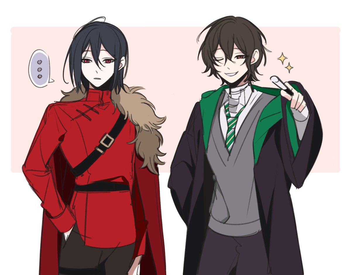 _lynx3r's tweet photo. fyozai HPau durmstrang x hogwarts🐍
#BSD #文スト #ドス太 https://t.co/eQDsClgU2y