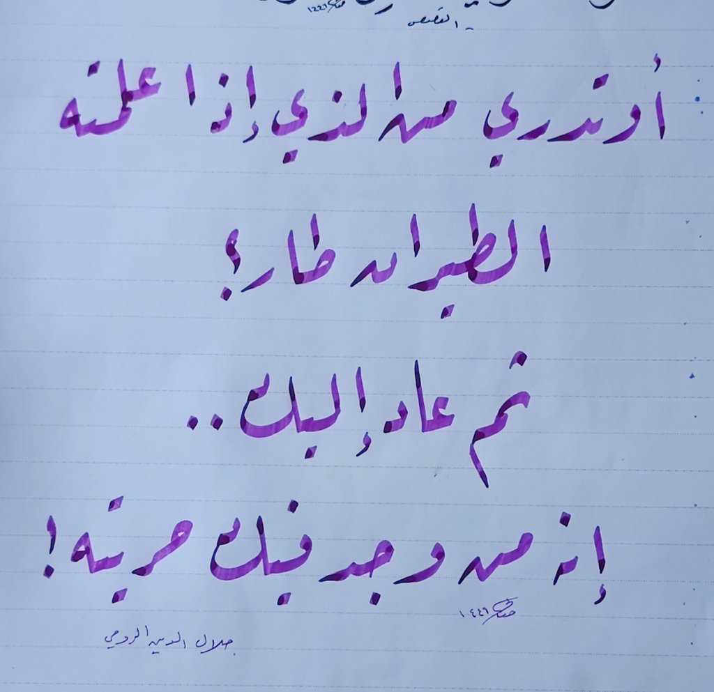 hams_art's tweet photo. أوتدرى من الذى إذَا علَّمتَهُ الطيران طارَ،
ثم عادَ إليك؟
إِنَّهُ من وجدَ فيكَ حريَّتَه ..!
 
- جلال الدين الرومي https://t.co/QFfSDpW8dt