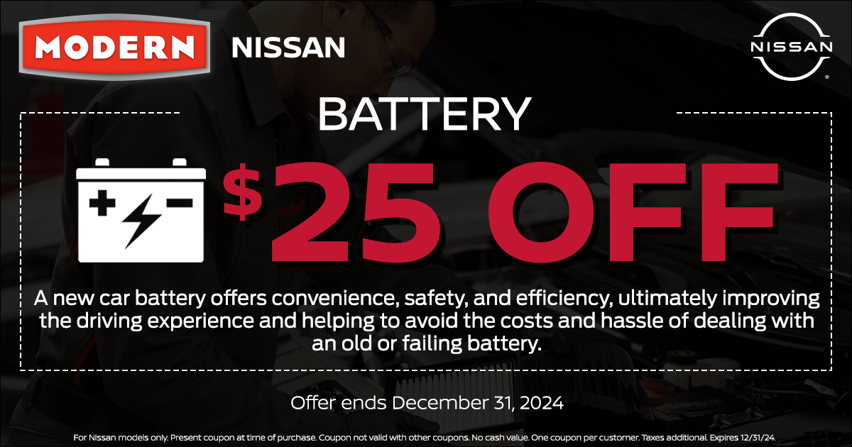 ModernNissan's tweet photo. Charge up your ride with a new battery from Modern Nissan. https://t.co/doxkB4W4ML